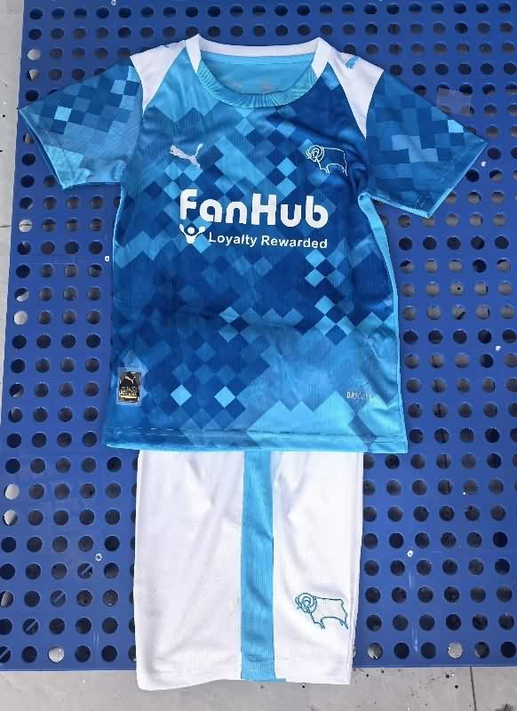 25/26 Derby County Third Kids Soccer Jersey And Shorts