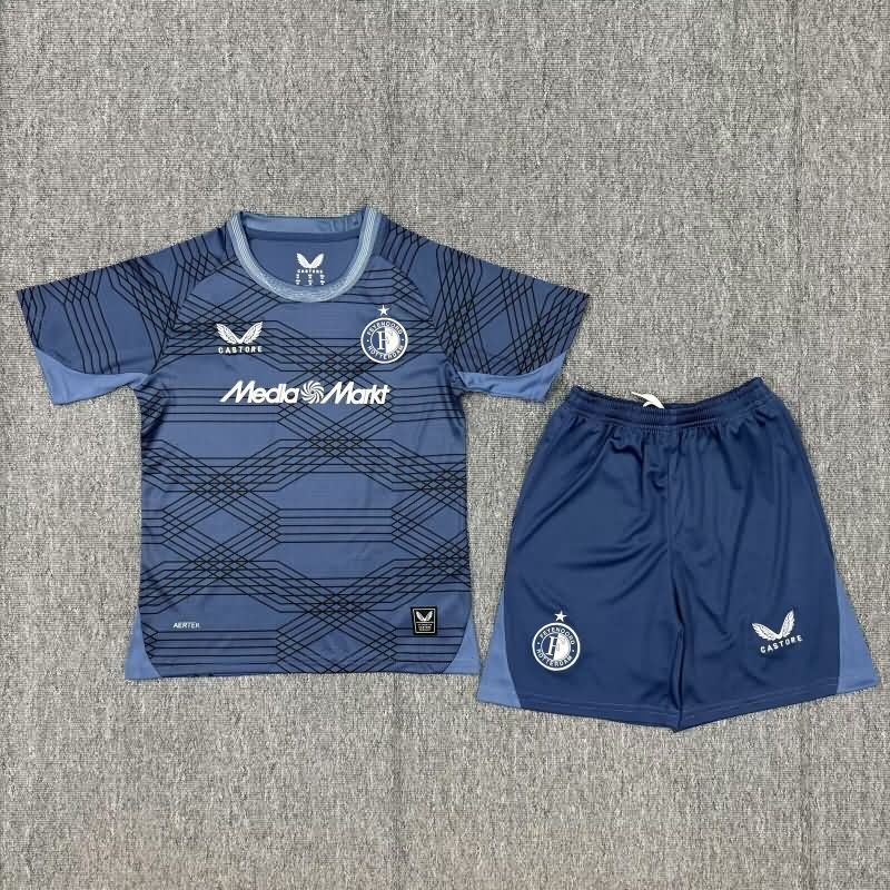 25/26 Feyenoord Away Kids Soccer Jersey And Shorts