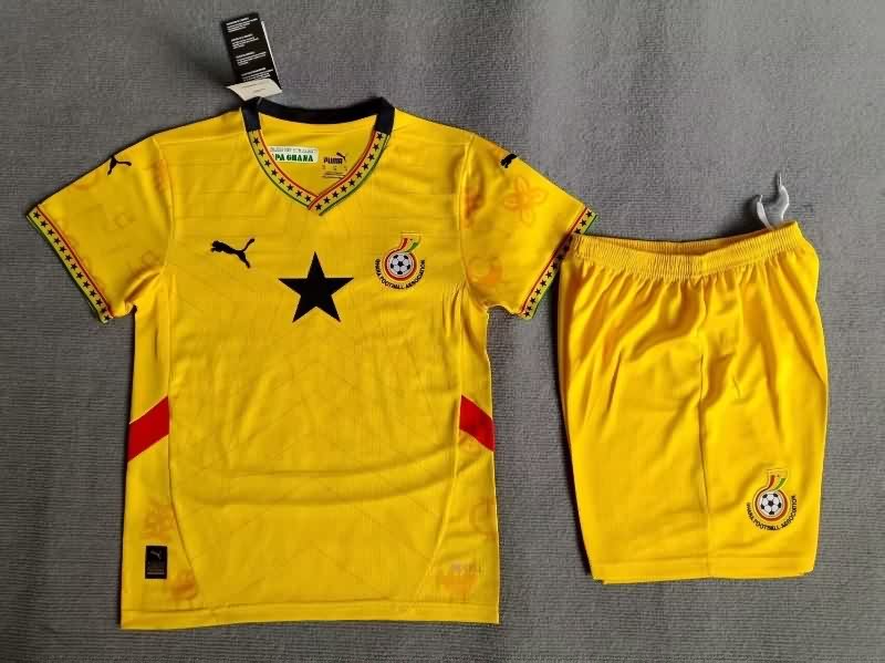 25/26 Ghana Away Kids Soccer Jersey And Shorts