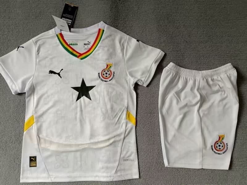 25/26 Ghana Home Kids Soccer Jersey And Shorts