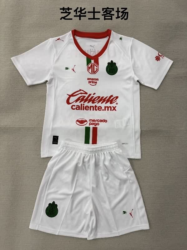 25/26 Guadalajara Away Kids Soccer Jersey And Shorts