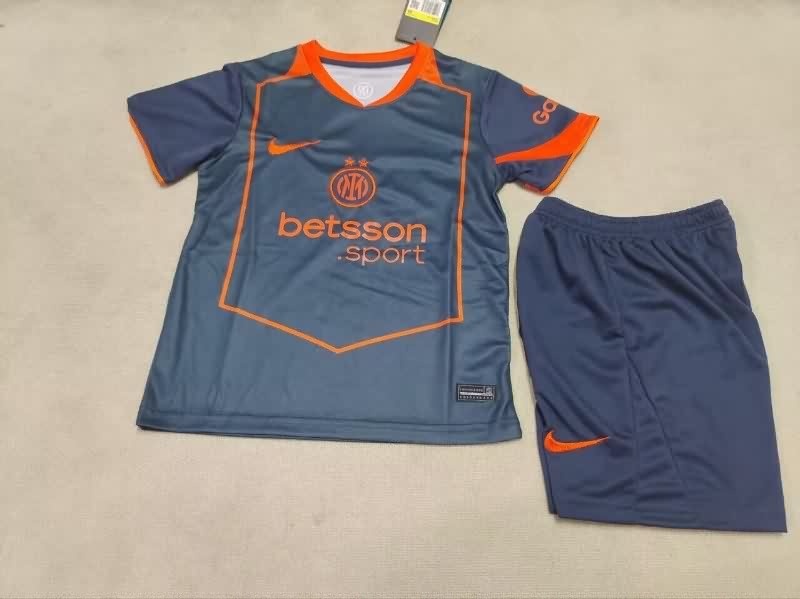 25/26 Inter Milan Third Kids Soccer Jersey And Shorts