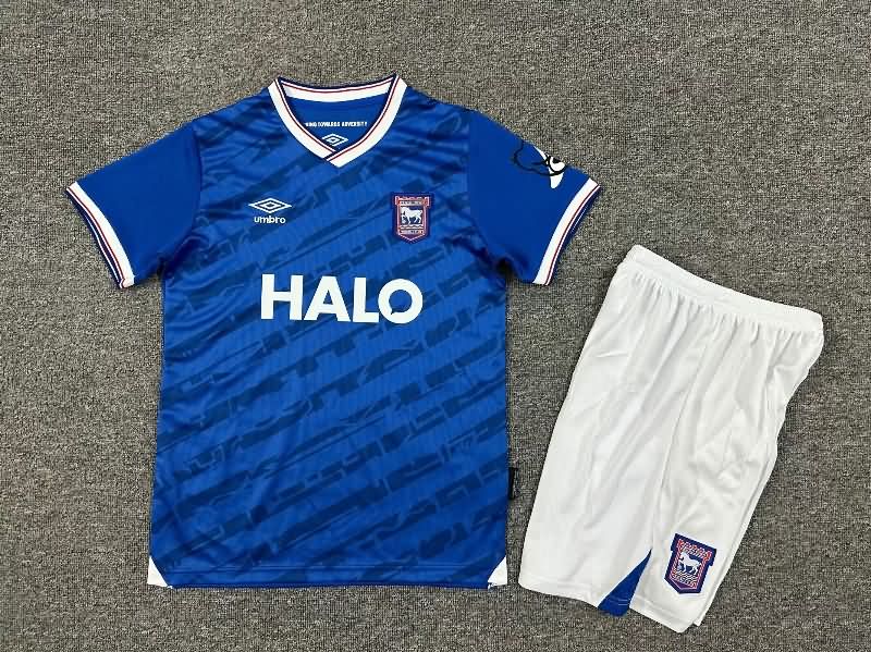 25/26 Ipswich Town Home Kids Soccer Jersey And Shorts