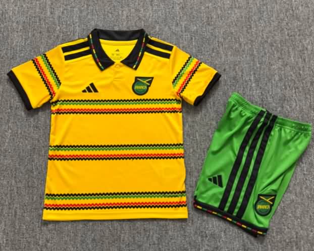 2026 Jamaica Home Kids Soccer Jersey And Shorts