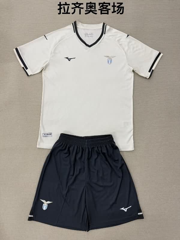 25/26 Lazio Away Kids Soccer Jersey And Shorts
