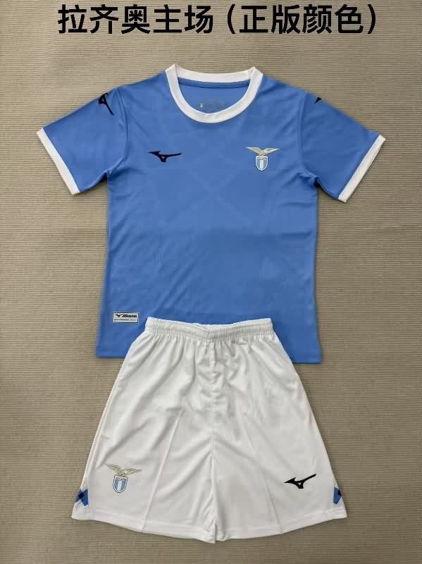 25/26 Lazio Home Kids Soccer Jersey And Shorts