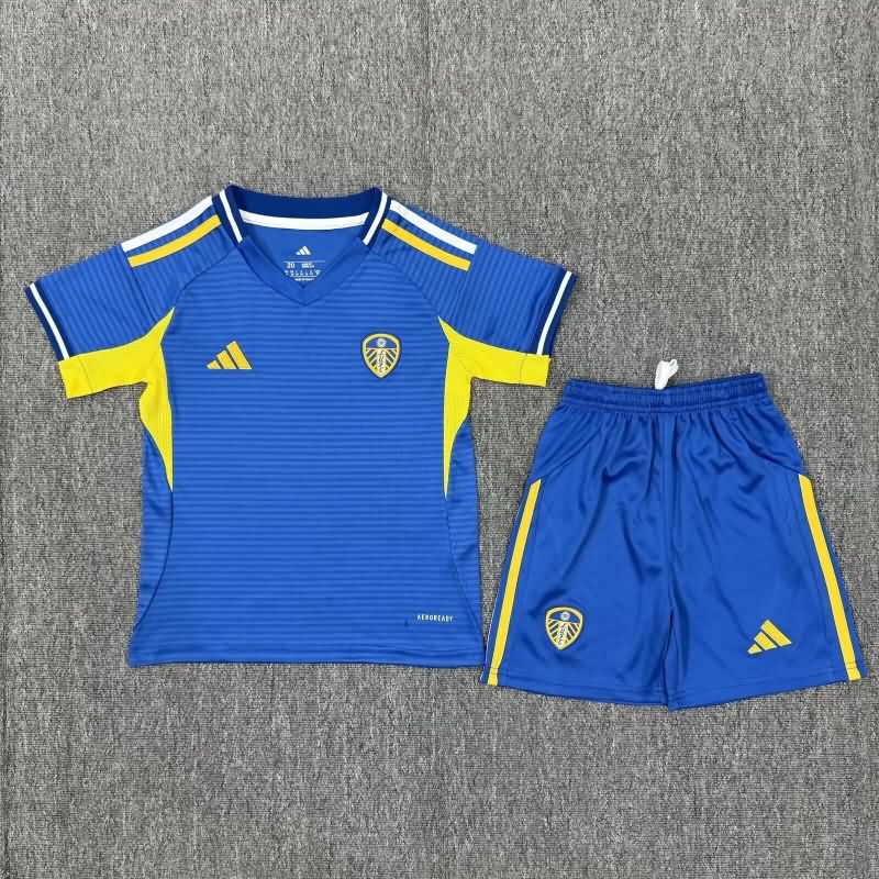 25/26 Leeds United Away Kids Soccer Jersey And Shorts
