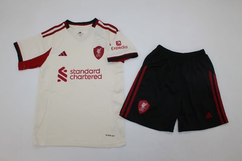 25/26 Liverpool Away Kids Soccer Jersey And Shorts
