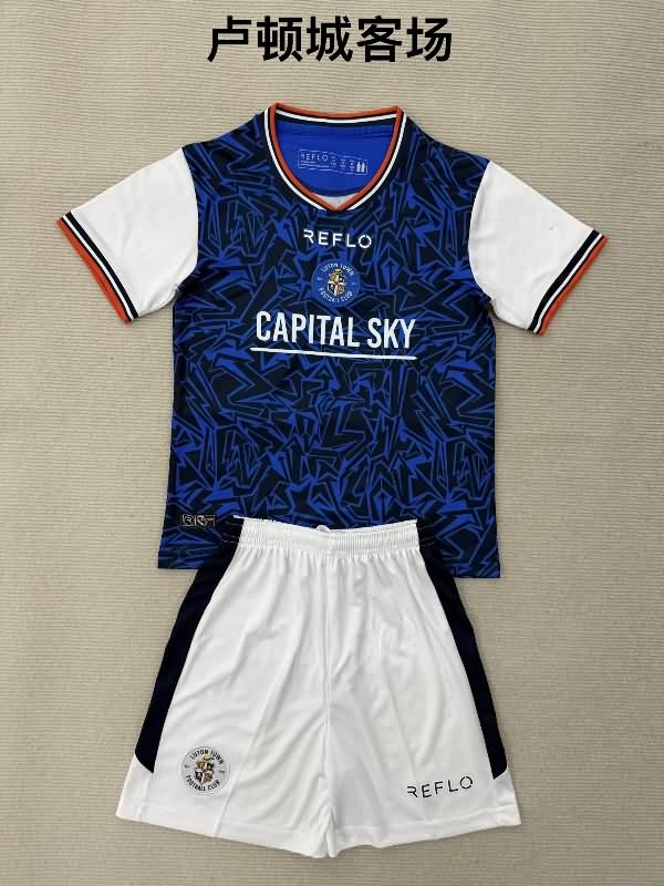 25/26 Luton Town Away Kids Soccer Jersey And Shorts