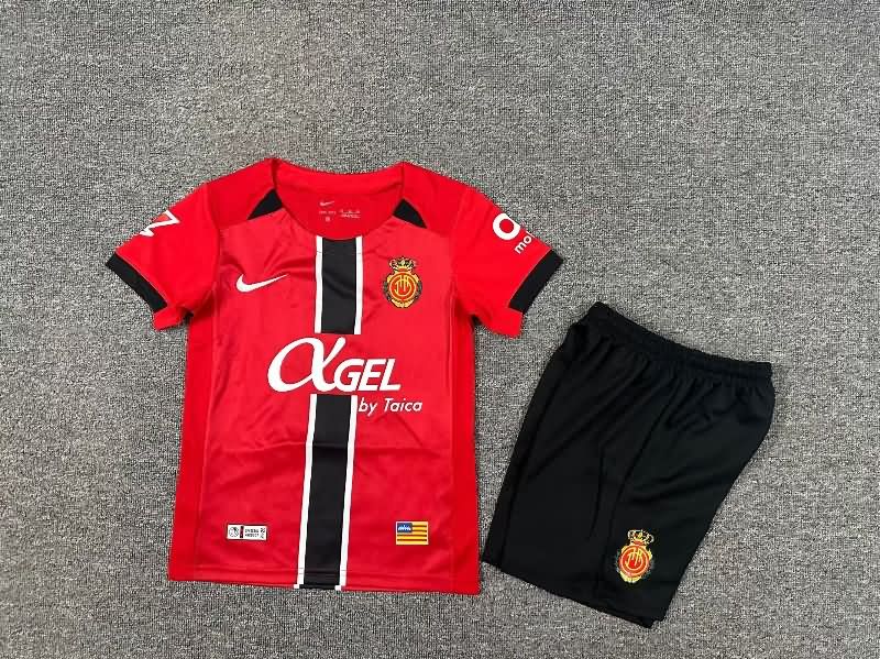 25/26 Mallorca Home Kids Soccer Jersey And Shorts