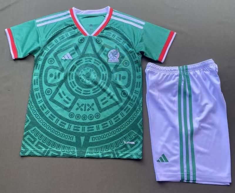 2026 Mexico Home Kids Soccer Jersey And Shorts