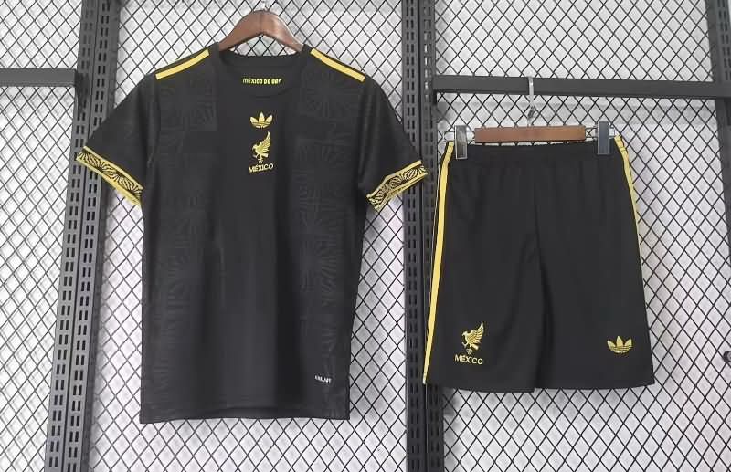 2025 Mexico Gold Cup Black Kids Soccer Jersey And Shorts