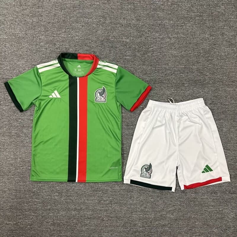 2025 Mexico Home Kids Soccer Jersey And Shorts