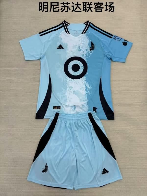 2025 Minnesota United Away Kids Soccer Jersey And Shorts
