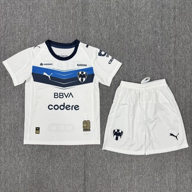 25/26 Monterrey Away Kids Soccer Jersey And Shorts
