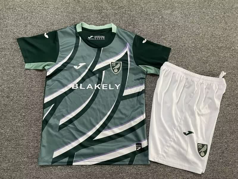 25/26 Norwich Away Kids Soccer Jersey And Shorts
