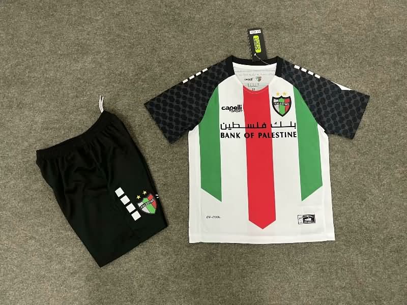 2025 Palestino Home Kids Soccer Jersey And Shorts