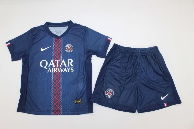 25/26 Paris St Germain Home Kids Soccer Jersey And Shorts (Player)