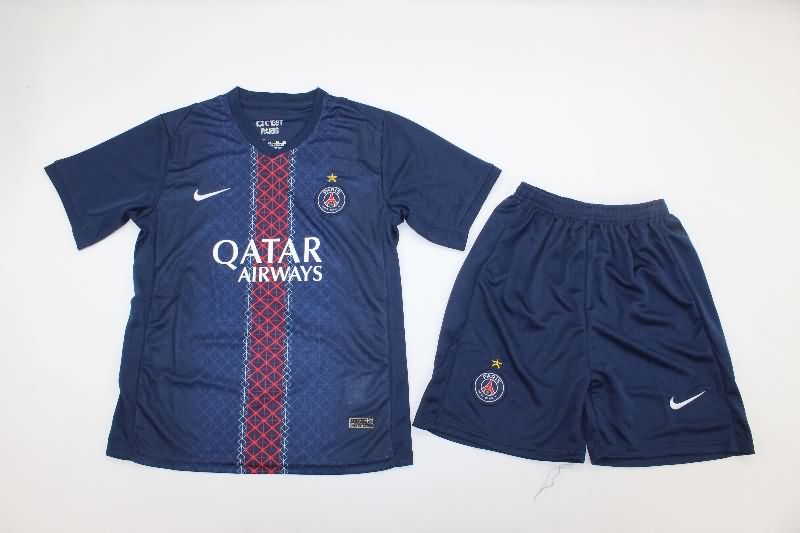25/26 Paris St Germain Home Kids Soccer Jersey And Shorts With Star