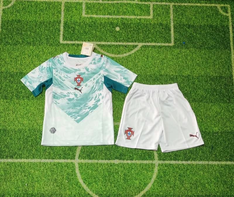 2026 Portugal World Cup Away Kids Soccer Jersey And Shorts
