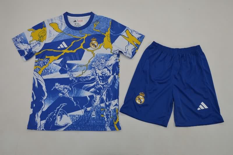 25/26 Real Madrid Special Kids Soccer Jersey And Shorts 08