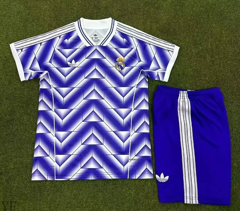 25/26 Real Madrid Training Kids Soccer Jersey And Shorts 02