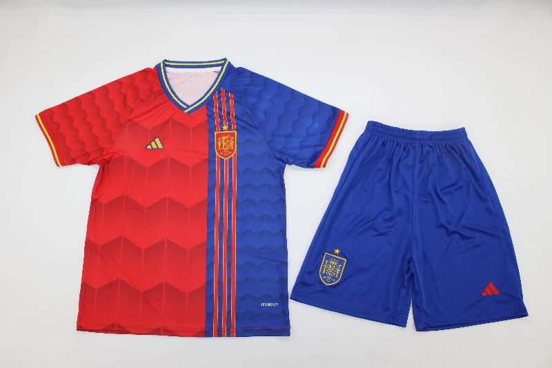 2025 Spain Training Kids Soccer Jersey And Shorts