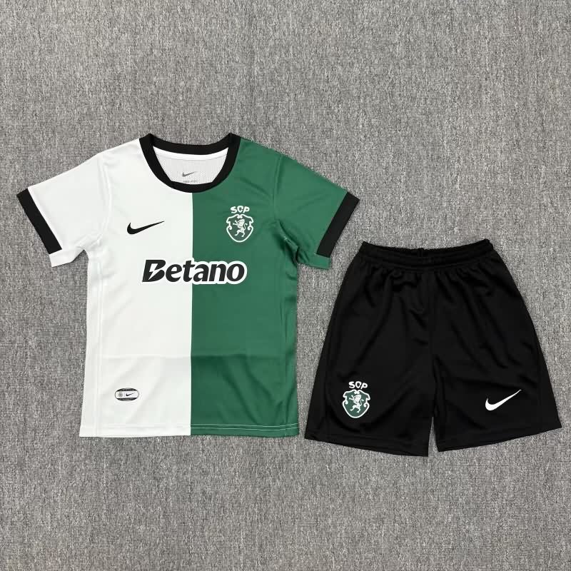 25/26 Sporting Lisbon Special Kids Soccer Jersey And Shorts