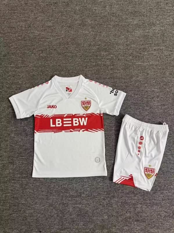 25/26 Stuttgart Home Kids Soccer Jersey And Shorts