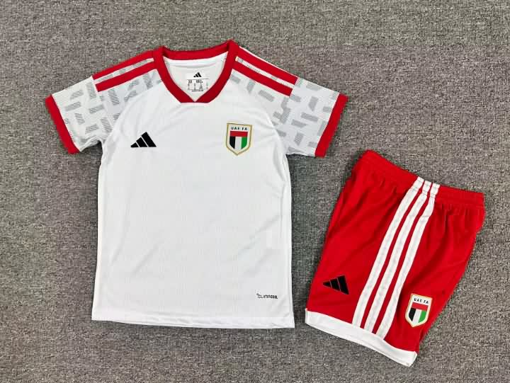 2026 UAE Home Kids Soccer Jersey And Shorts