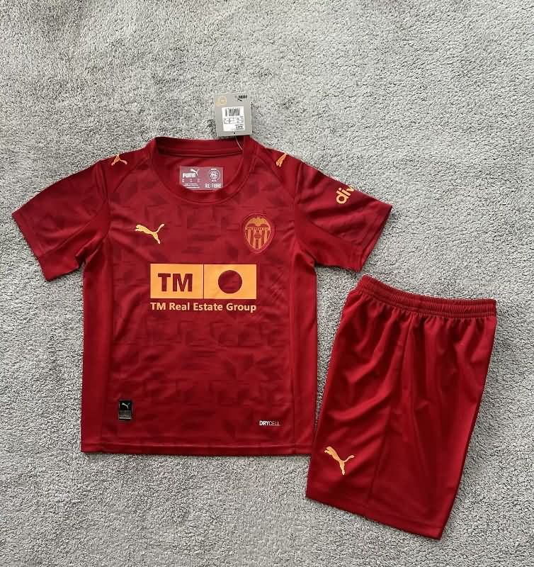 25/26 Valencia Away Kids Soccer Jersey And Shorts