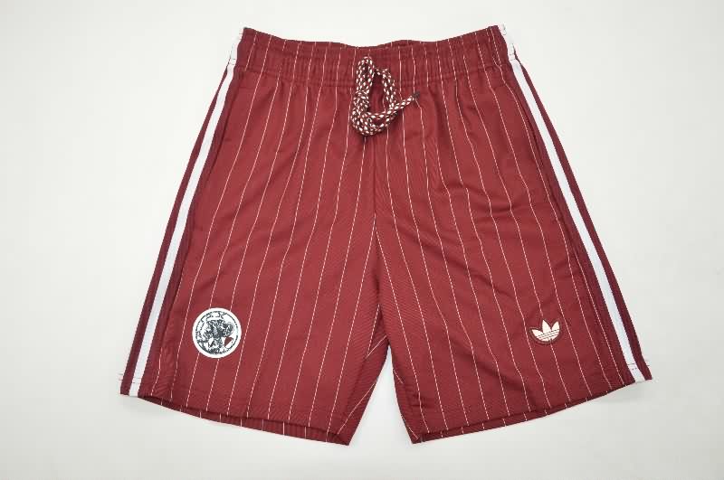 Thailand Quality(AAA) 25/26 Ajax Red Soccer Shorts