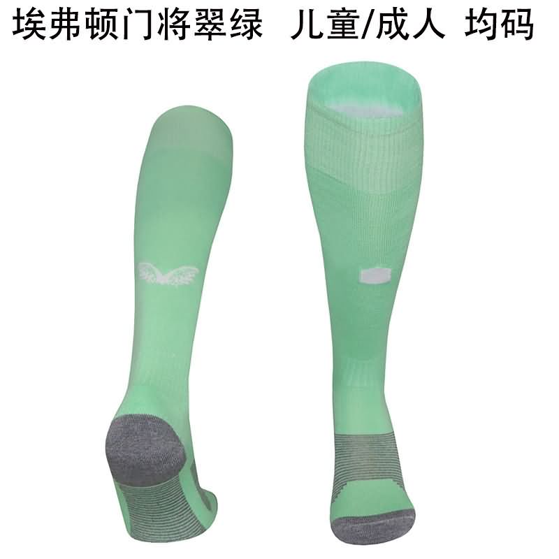 Thailand Quality(AAA) 25/26 Everton Goalkeeper Green Soccer Socks