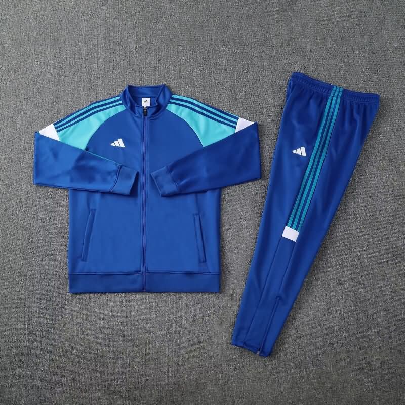 Thailand Quality(AAA) 2025 Adidas Blue Soccer Tracksuit 02