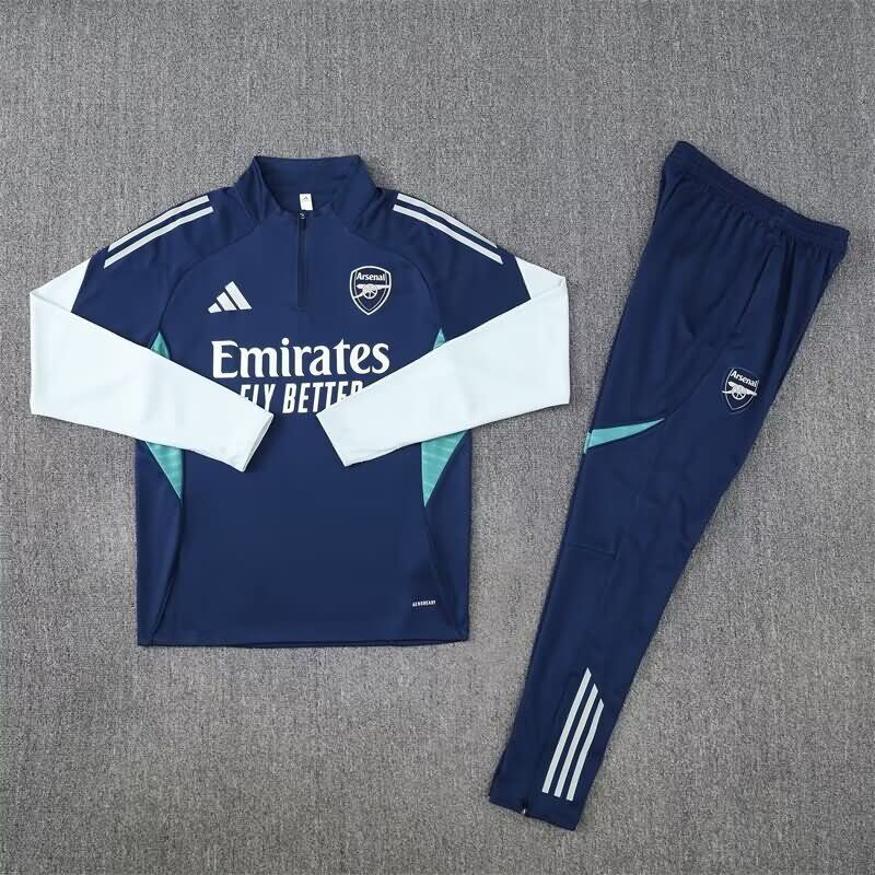 Thailand Quality(AAA) 25/26 Arsenal Dark Blue Soccer Tracksuit 03