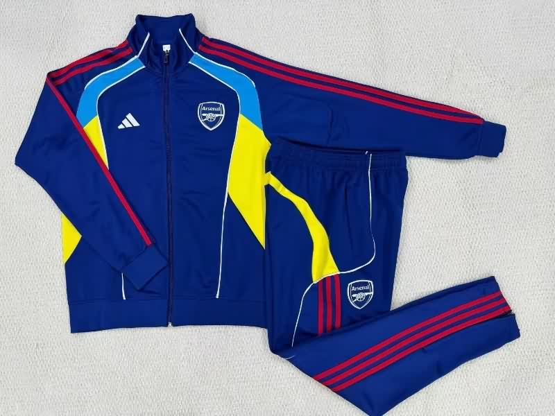 Thailand Quality(AAA) 25/26 Arsenal Dark Blue Soccer Tracksuit 07