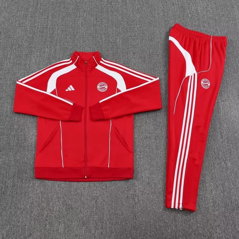Thailand Quality(AAA) 25/26 Bayern Munich Red Soccer Tracksuit
