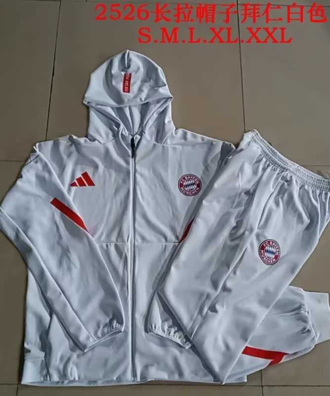 Thailand Quality(AAA) 25/26 Bayern Munich White Soccer Tracksuit 04