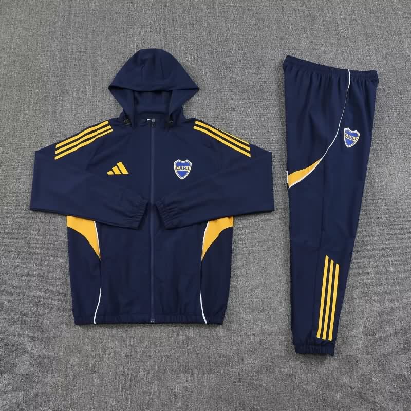 Thailand Quality(AAA) 2025 Boca Juniors Dark Blue Soccer Tracksuit 04