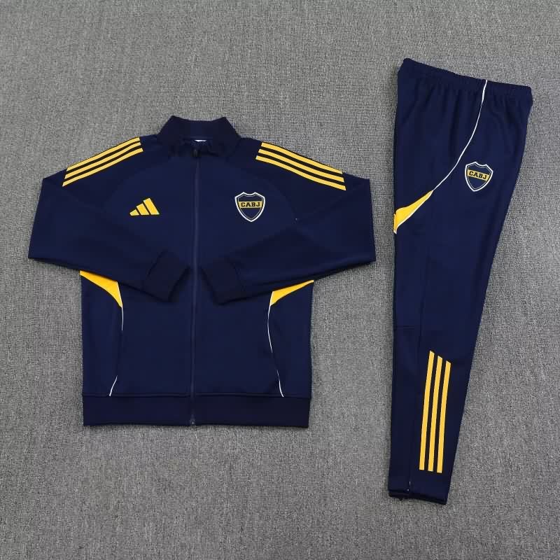 Thailand Quality(AAA) 2025 Boca Juniors Dark Blue Soccer Tracksuit 05