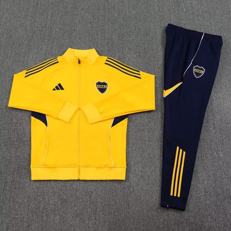 Thailand Quality(AAA) 2025 Boca Juniors Yellow Soccer Tracksuit 03