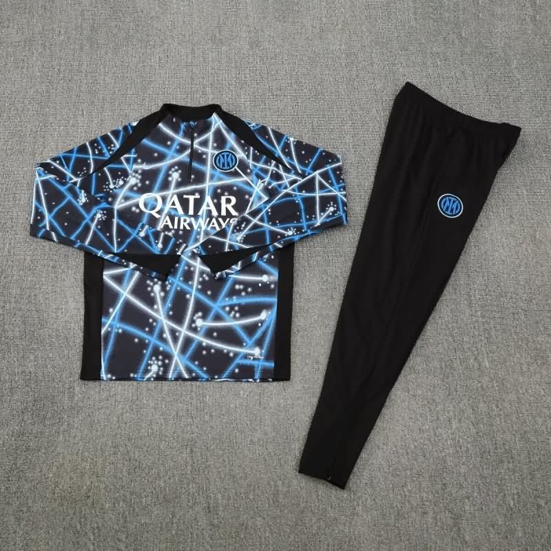 Thailand Quality(AAA) 25/26 Inter Milan Black Soccer Tracksuit