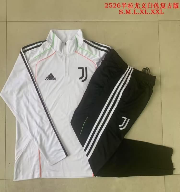 Thailand Quality(AAA) 25/26 Juventus White Soccer Tracksuit 02
