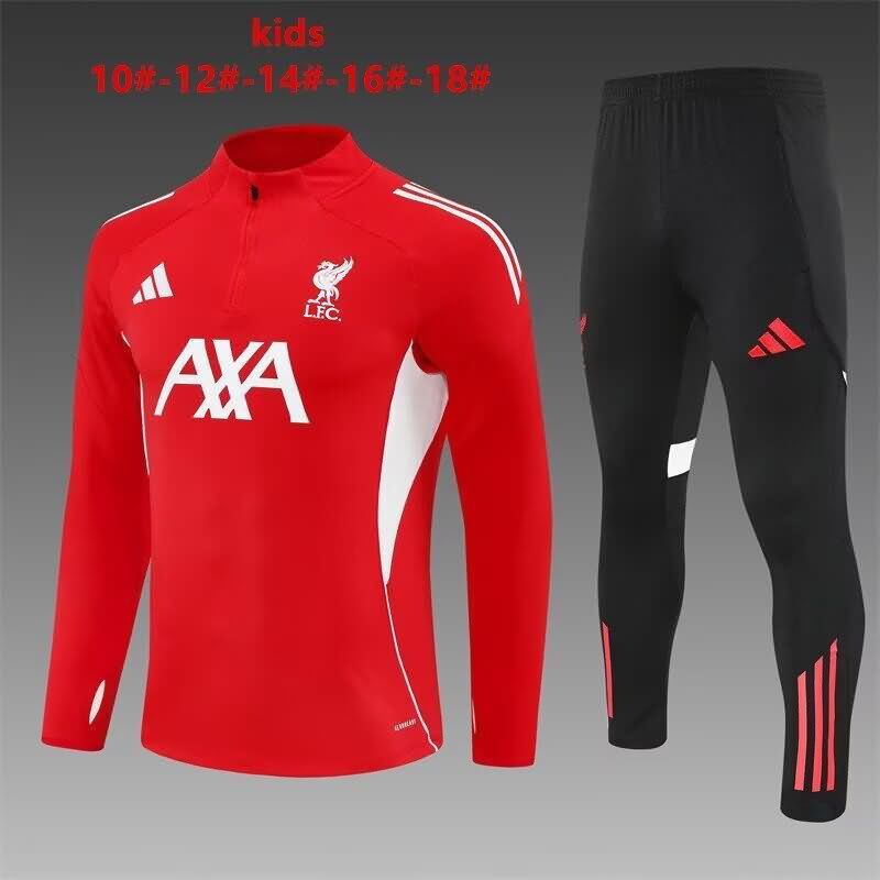 Kids - Thailand Quality(AAA) 25/26 Liverpool Red Soccer Tracksuit 02