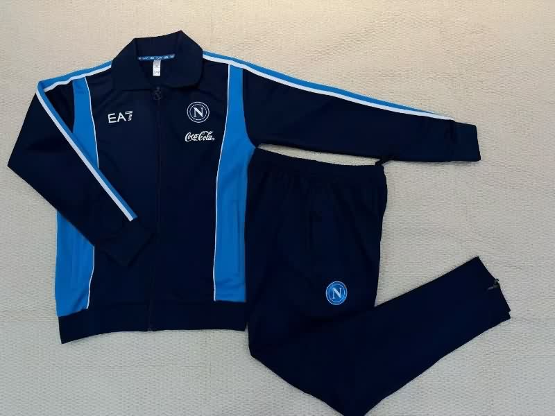 Thailand Quality(AAA) 25/26 Napoli Black Soccer Tracksuit 02