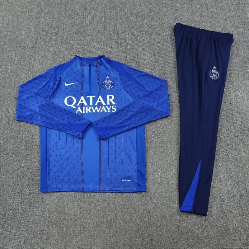 Thailand Quality(AAA) 25/26 Paris St Germain Blue Soccer Tracksuit