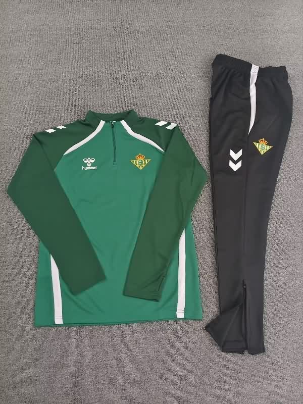Thailand Quality(AAA) 25/26 Real Betis Green Soccer Tracksuit
