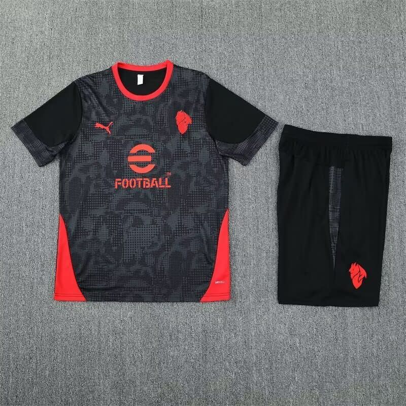 Thailand Quality(AAA) 25/26 AC Milan Black Soccer Training Sets