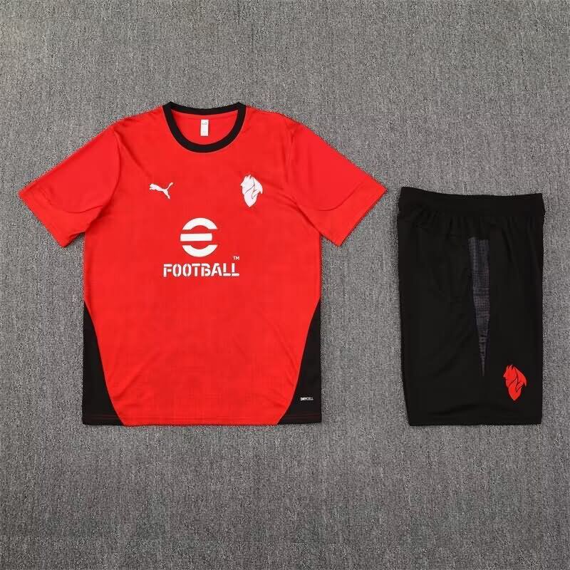Thailand Quality(AAA) 25/26 AC Milan Red Soccer Training Sets 02