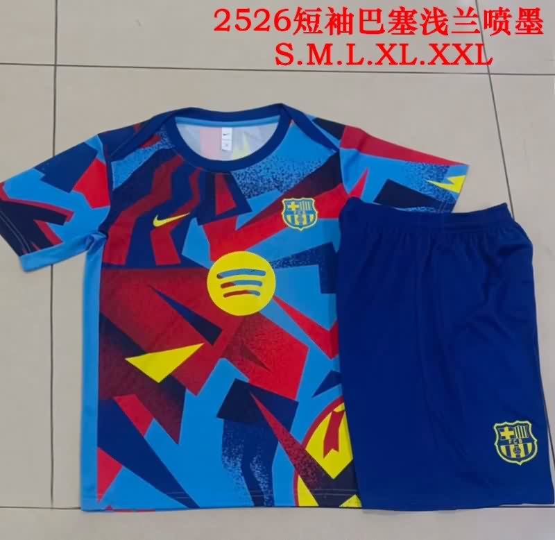 Thailand Quality(AAA) 25/26 Barcelona Blue Red Soccer Training Sets